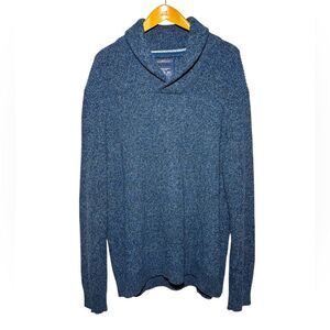 American Eagle Mens 3X Shawl Collar Knit Sweater Relaxed Cotton Wool Heritage